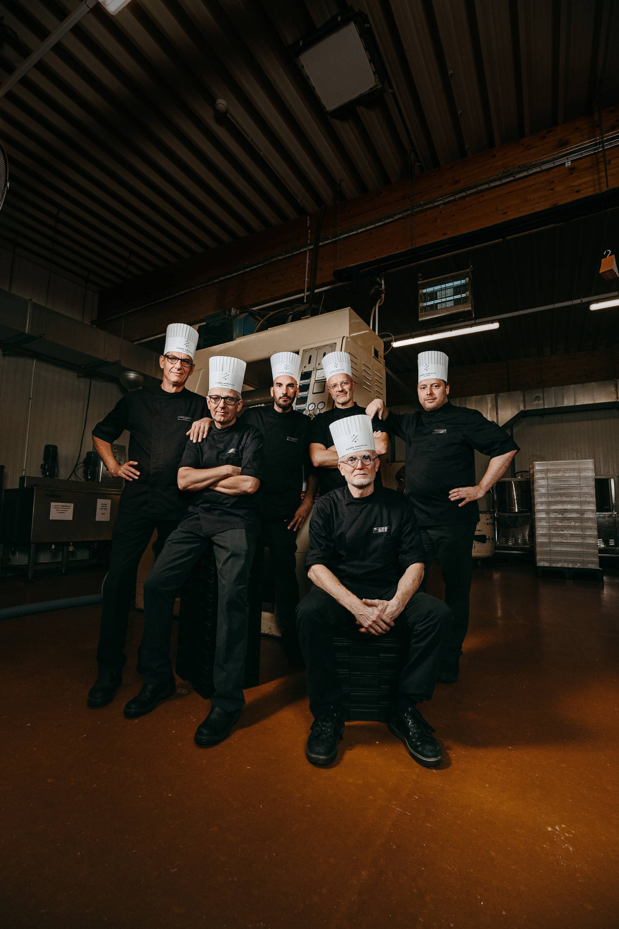 L'équipe Pierre Marcolini photographiée au cœur de l’atelier