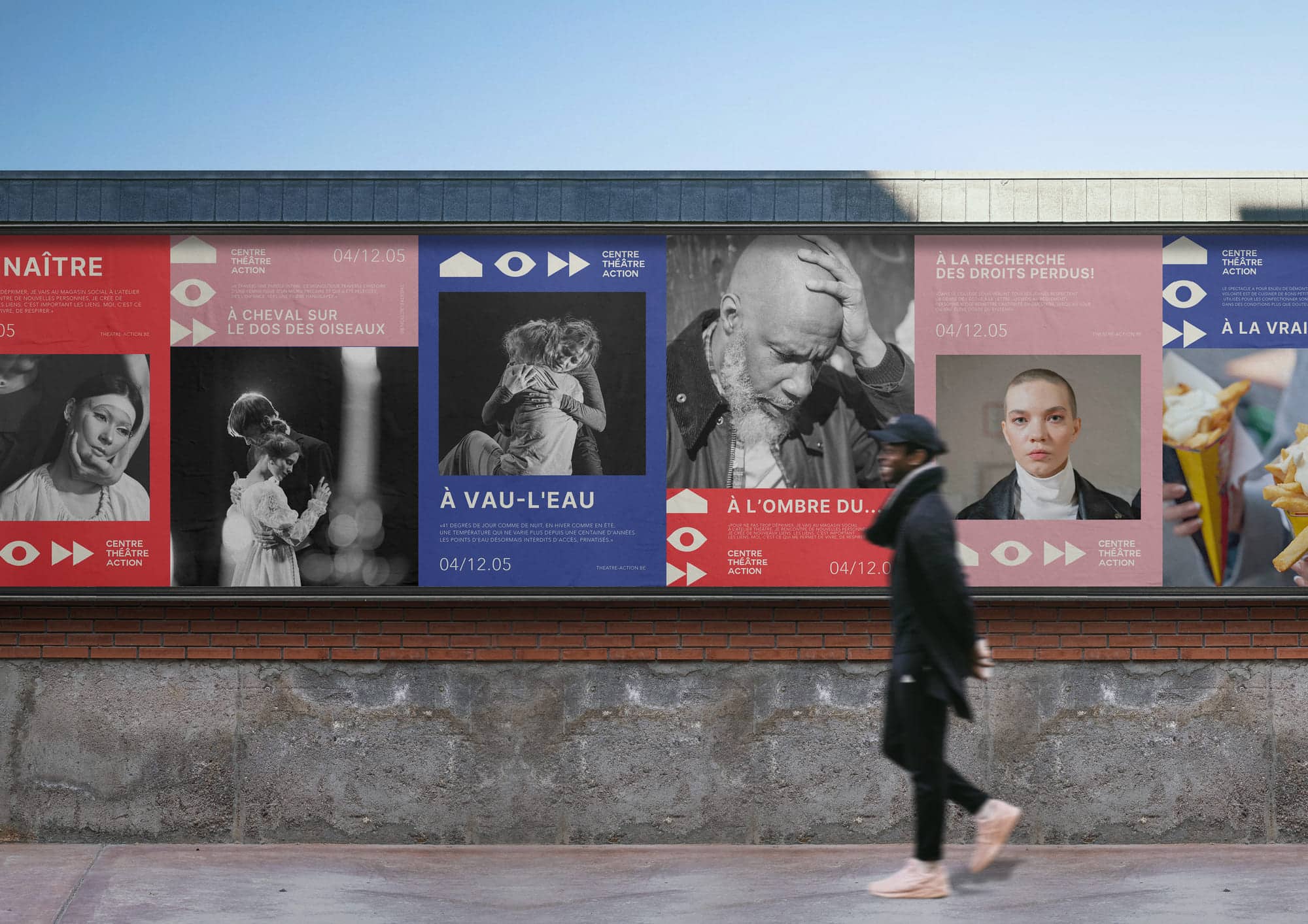 Affiche murale flyer pour Centre Théâtre Action