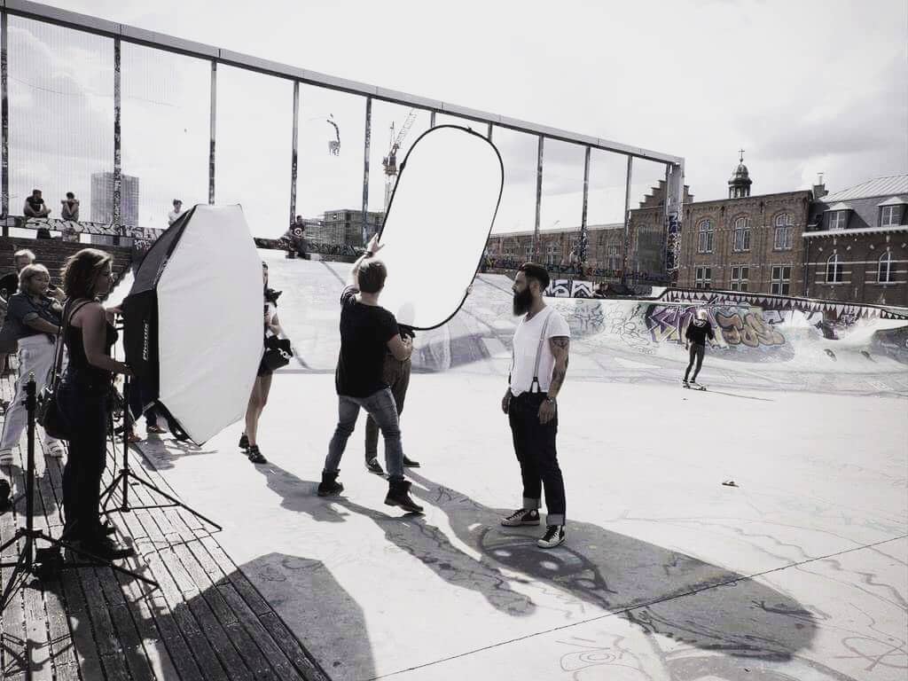 Shooting photo au skatepark de Bruxelles pour la Maison Degand