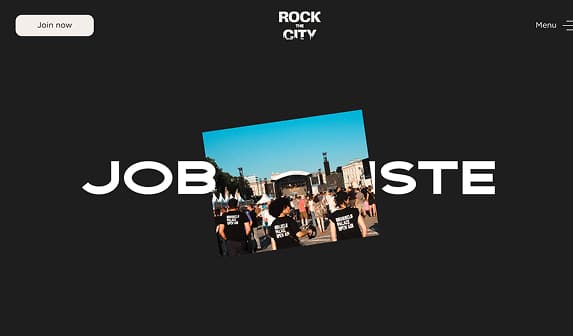 Screenshot du nouveau site web sur-mesure Wordpress de Rock The City